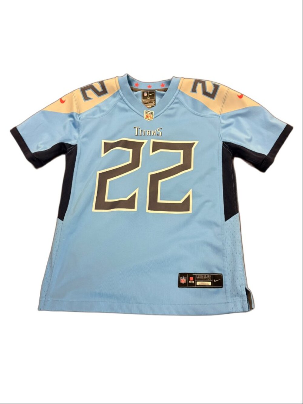 Nike NFL Derrick Henry Tennessee Titans Light Blue Game Jersey - Youth Size M